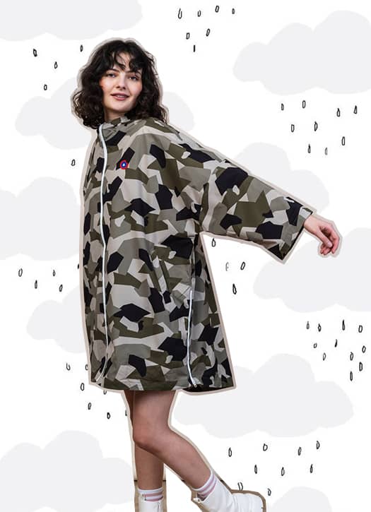 manteau de pluie chaud femme