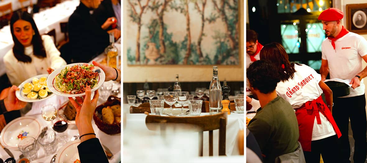 Le Grand Banquet – Expérience authentique dans une brasserie festive avec serveurs en tenue traditionnelle.