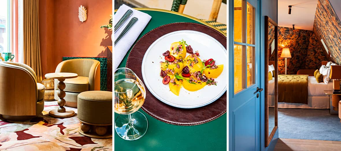 Le Florida Hôtel, un hôtel coloré et chaleureux à Paris avec un salon arty, une cuisine gastronomique et une chambre au style éclectique.