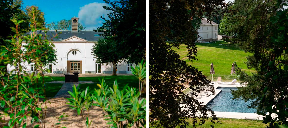 Le Domaine de Maffliers, une retraite champêtre chic avec piscine et jardin luxuriant, à seulement quelques kilomètres de Paris.