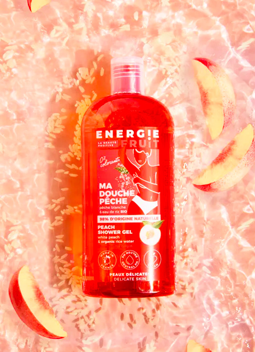 gel douche peche energie fruit