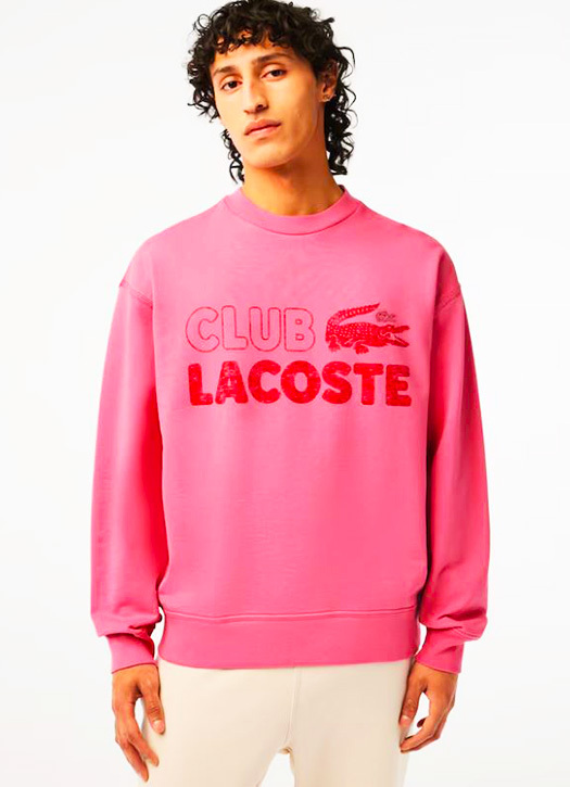 pull lacoste homme rose