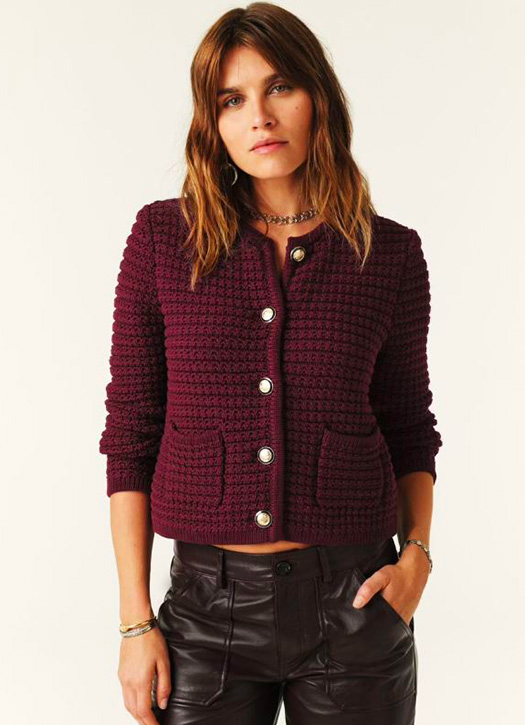 Cardigan Bordeaux