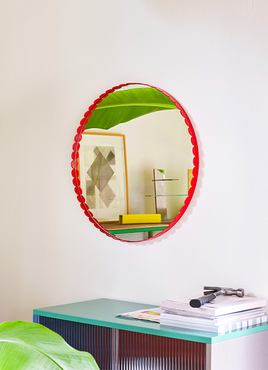 miroir rond metal