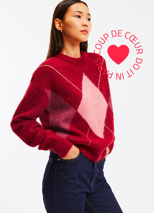 pull motif jacquard