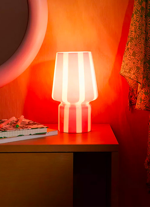 lampe chevet rayures