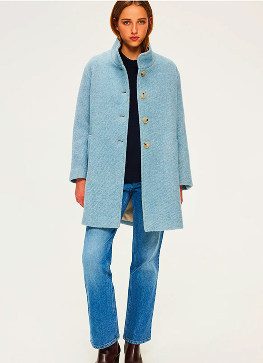 manteau caban bleu