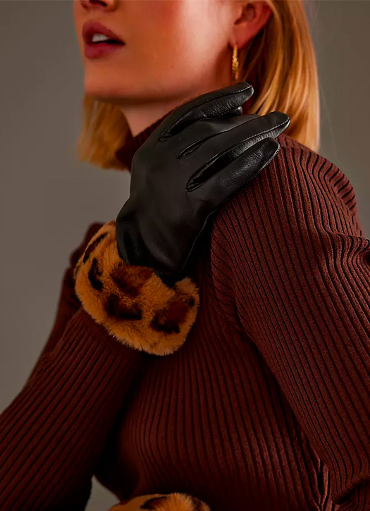 gants cuir fourres