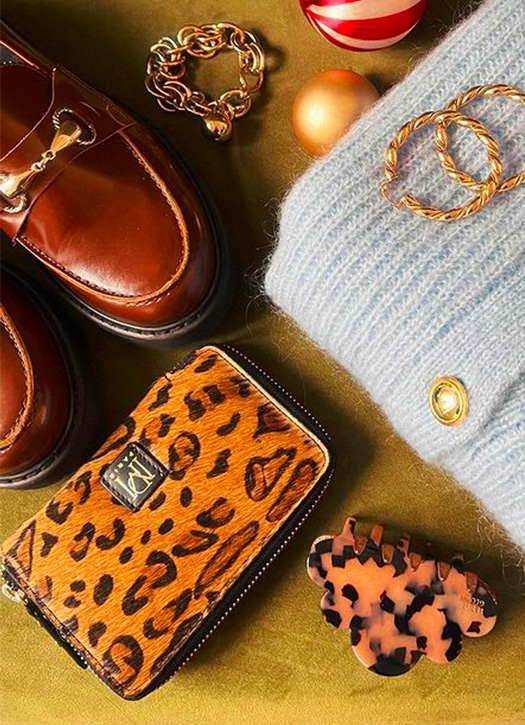 porte cartes leopard