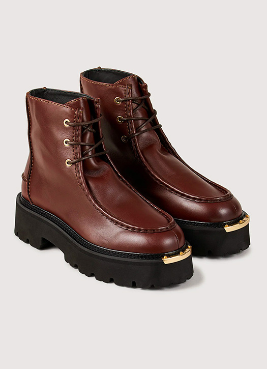 bottines cuir sandro