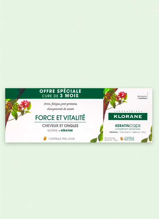 complement force et cheveux klorane